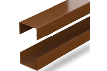B807050B FENCEMATE DuraPost U Channel 2.1m - Sepia Brown 52x30mm