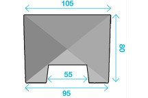 1.8m End Concrete Slotted Post