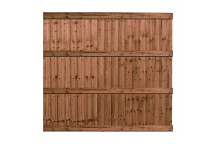 1.65 x 1.83 Heavy Duty 4-Railed Closeboard Treated Fence Panel