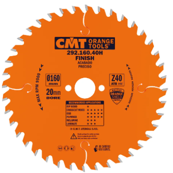 CMT 292.165.40H CROSSCUT SAW BLADE FOR PORTABLE MACHINES 165X2.2/1.6X2