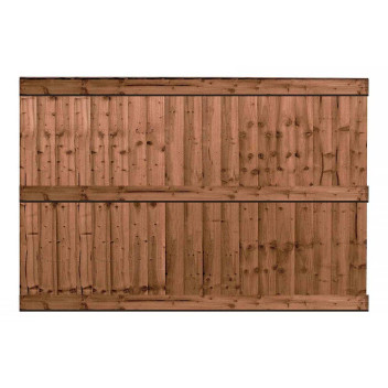 1.22 x 1.83 Heavy Duty 3-Railed Closeboard Treated Fence Panel