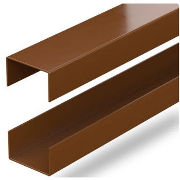 B807050B FENCEMATE DuraPost U Channel 2.1m - Sepia Brown 52x30mm