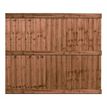 1.52 x 1.83 Heavy Duty 3-Railed Closeboard Treated Fence Panel