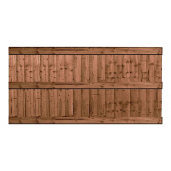 0.91 x 1.83 Heavy Duty 3-Railed Closeboard Treated Fence Panel