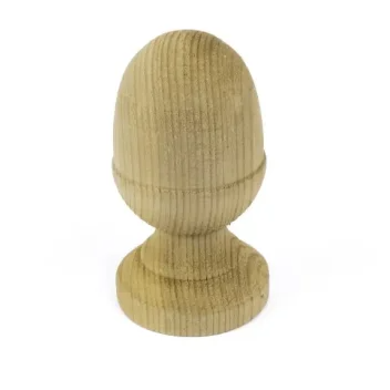 [KDM-A75] Acorn Finial GREEN Treated ( to fit 75mm Post)