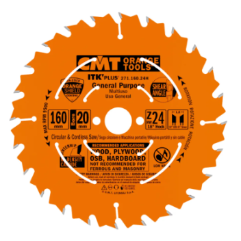 ITK Plus Rip And Crosscut Saw Blade Hw 160X1.7X20(+16) Z=24