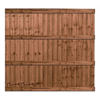 1.65 x 1.83 Heavy Duty 4-Railed Closeboard Treated Fence Panel