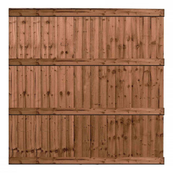 1.83 x 1.83 Heavy Duty 4-Railed Closeboard Treated Fence Panel